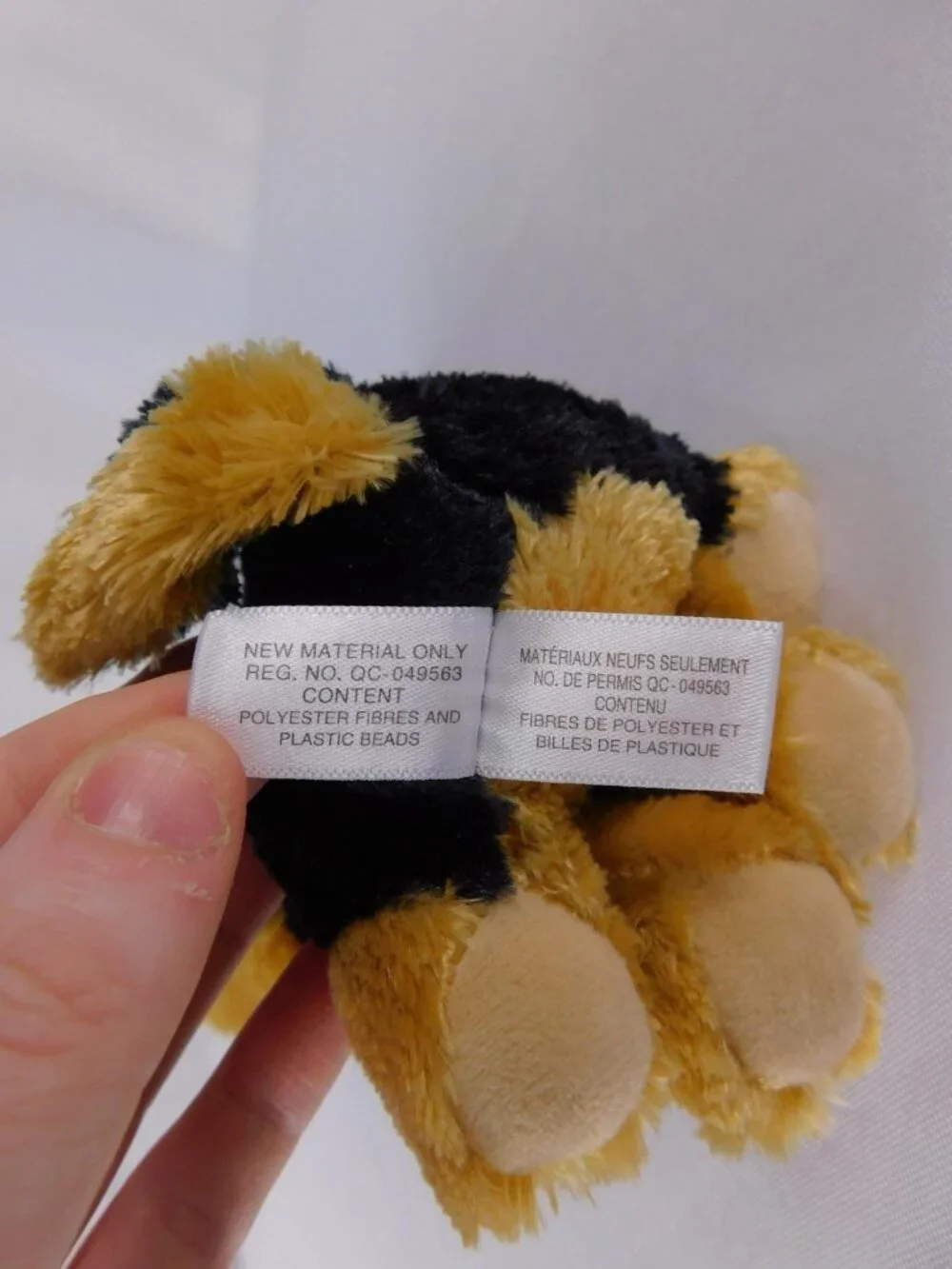 Ty Beanie Boos Spirit Brown Black Dog Plush Small Stuffed Animal Toy Washable